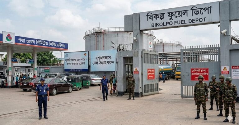 জ্বালানি নিরাপত্তা নিশ্চিতে ডিপোতে সেনা মোতায়েন ও ফিলিং স্টেশনে পুলিশি টহলের প্রস্তাব তেল ডিপোতে সেনা মোতায়েন
